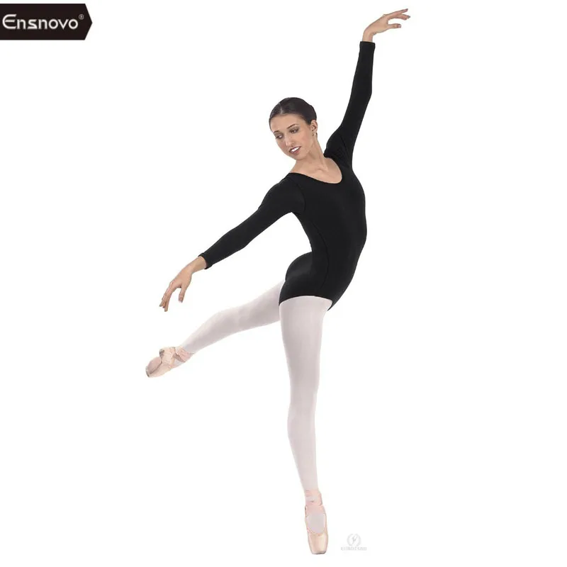 Женский гимнастический купальник с длинным рукавом для взрослых|leotard white|gymnastics