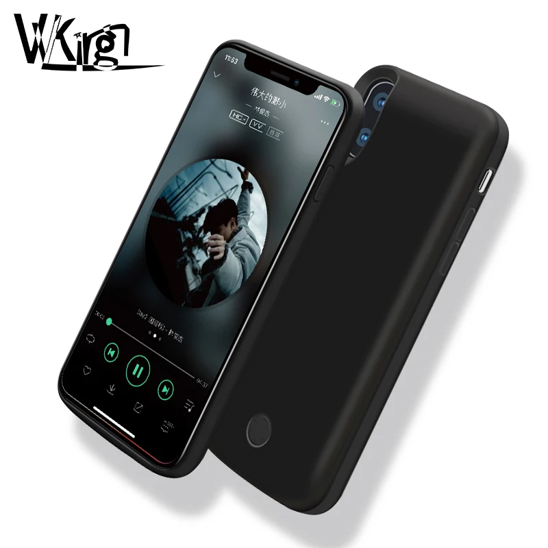 VVKing 5000 mAh/6000 mAh Аккумулятор Чехол для iPhone X R XS максимальный чехол 1A быстрое