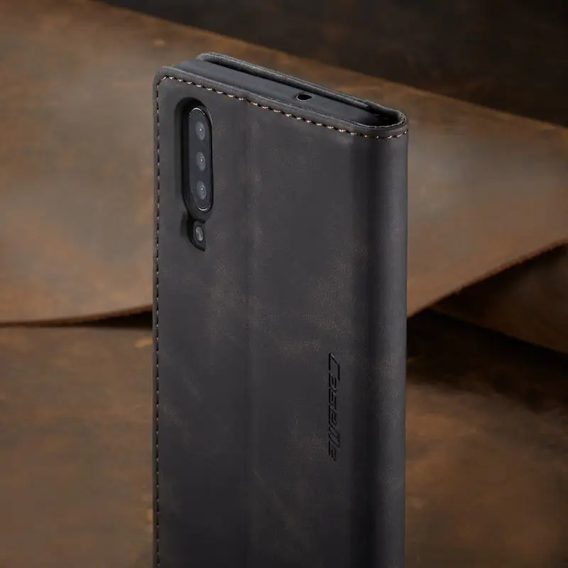 Роскошный защитный чехол-книжка из искусственной кожи чехол для samsung A50 50 чехол s крышка Магнитный чехол-бумажник с карманами для карт дизайн Бизнес Винтаж книга для Galaxy A50