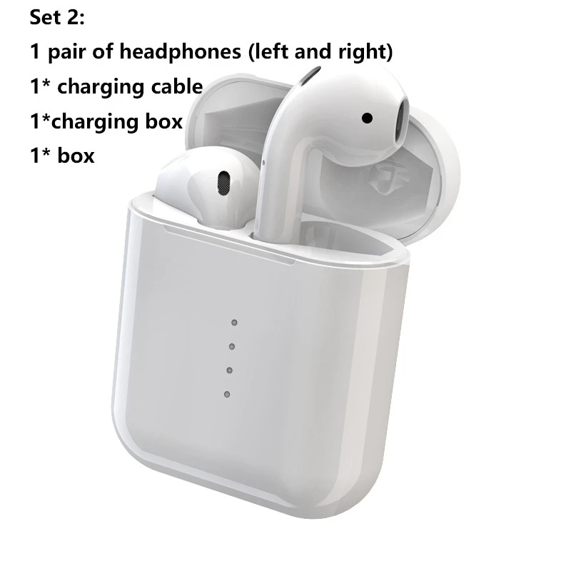 Беспроводные наушники Bluetooth 5,0 I12 Tws Air Ear 6D стерео сабвуфер гарнитура с зарядным устройством для IPhone Android PK W1 чип