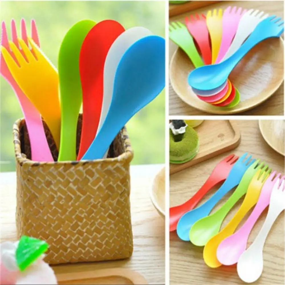 1 шт. термостойкая пластиковая ложка для пикника путешествий на открытом воздухе