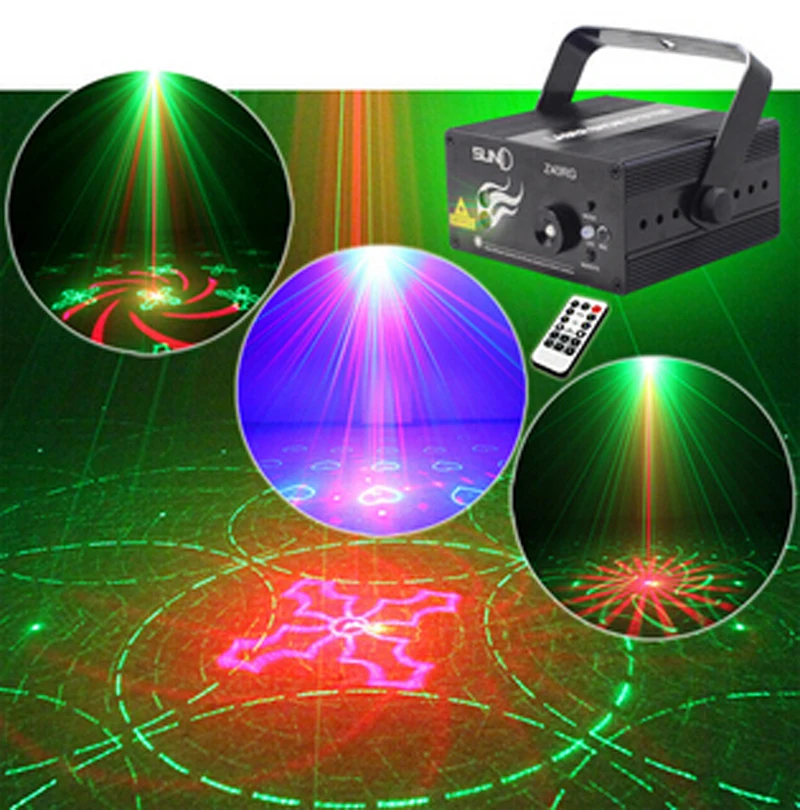 2016 RGB мини 3 линзы 40 узоров смешивания лазерный проектор Эффект сценический пульт