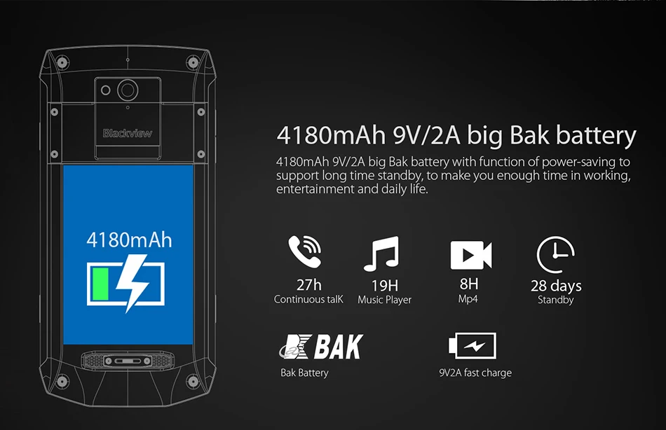 Blackview BV8000 Pro мобильный телефон IP68 Водонепроницаемый Android 7,0 5," FHD MTK6757 Восьмиядерный 6 ГБ+ 64 ГБ 16 МП боковой сенсорный NFC Смартфон