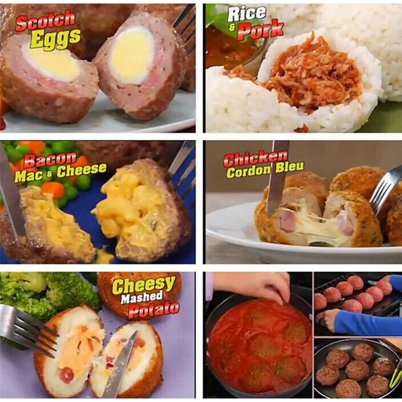 1 шт Пластик Творческий приспособление для приготовления фрикаделек новичок