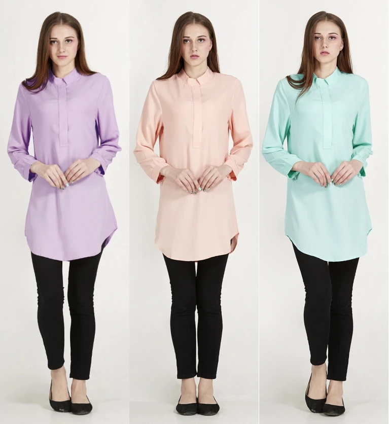 Женская льняная рубашка Abaya длинная свободная блузка в мусульманском стиле с