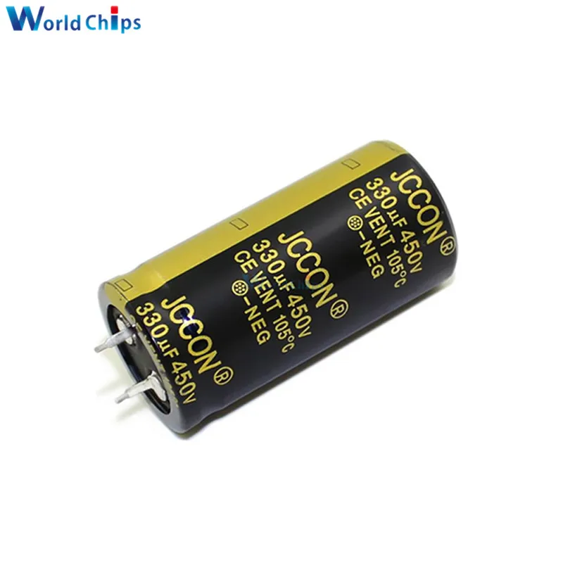 Diymore Алюминий электролитический конденсатор с алюминиевой крышкой, 450V 330 мкФ 25X50 мм Высокая частота низкая ESR 450V330uF 25*50 мм сквозное отверстие конденсатор с алюминиевой крышкой