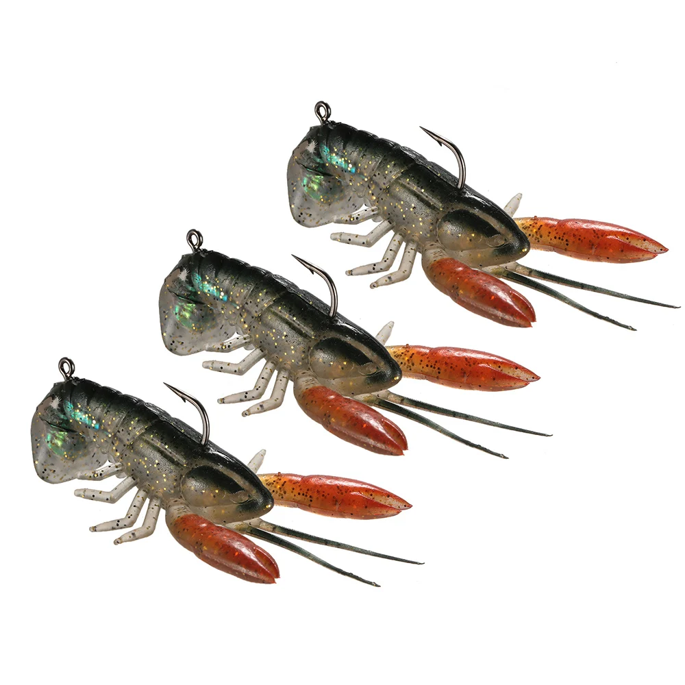 Lixada 8 см/14 г рыболовная приманка мягкие раки реалистичные креветки Crankbait