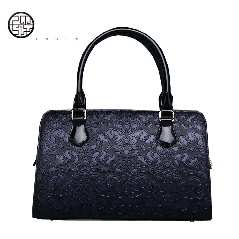 Pmsix китайская мода потока плечо сумка с тиснением китайский стиль Женщины