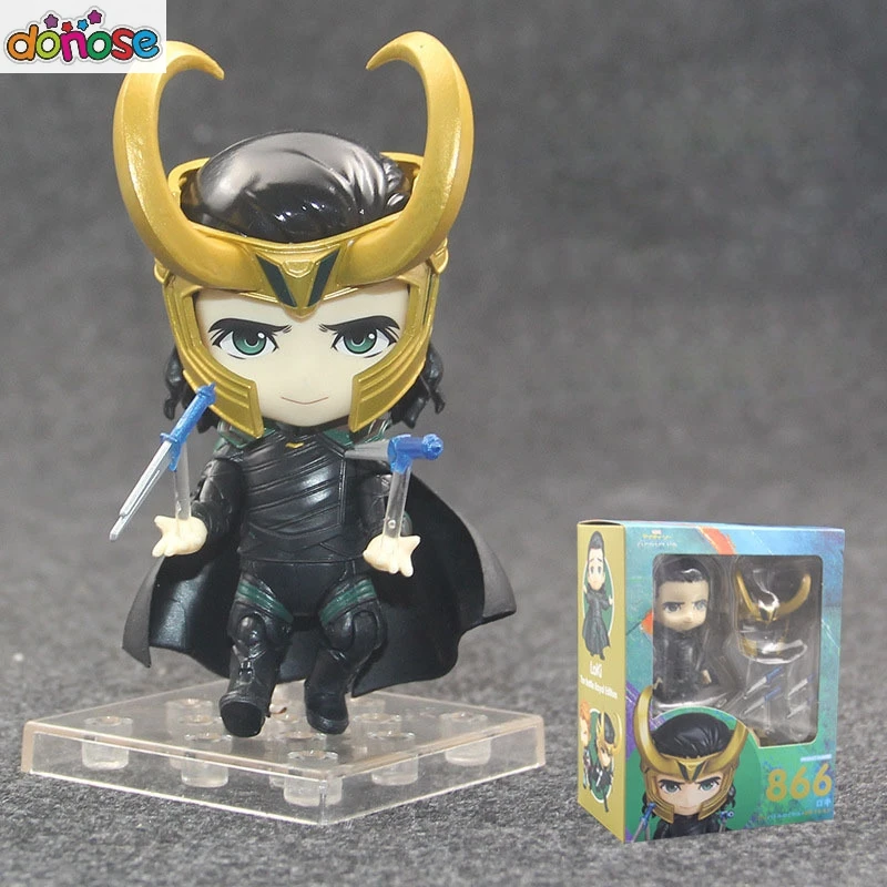 Nendoroid Мстители Бесконечная война Тор Капитан Америка Железный человек Черная пантера чудо женщина Человек-паук фигурка - Цвет: Loki 866  With  box