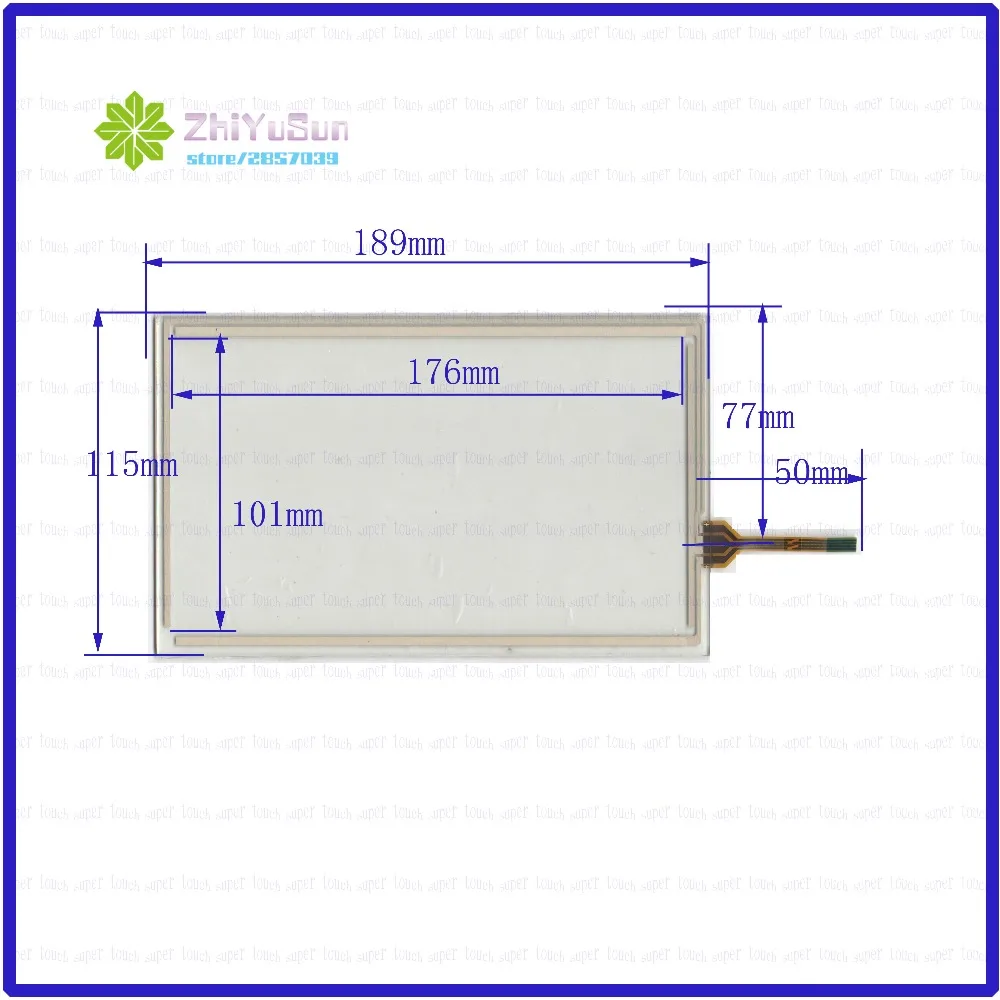 ZhiYuSun 189*115 8 дюймов 4 lins 189 мм * 115 стекло сенсора резистивный экран thickness1.8mmIndustrial