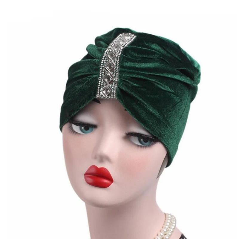 Женские шапки 2017 Новый стиль мягкая бархатная Кепка Химо тюрбан шапка Твердые