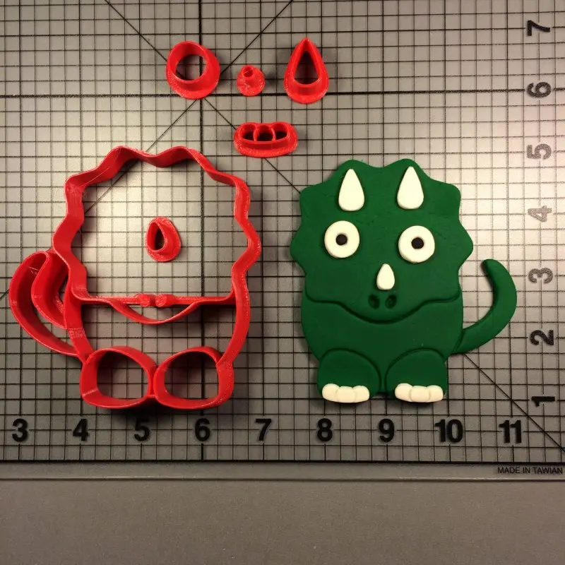 Cute Animal Dinosaur Cookie Cutter Custom Made 3D Printed Cake Cutters Fondant Decorating Set Tools | Дом и сад