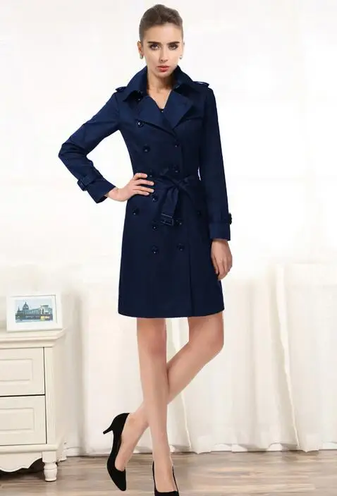 Женский Тренч пальто весна-осень 2020 модный тонкий двубортный Женское средней