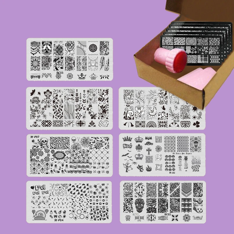 DIY маникюр шаблон ногтей штамповки Таблички образ для Гвозди Книги по искусству