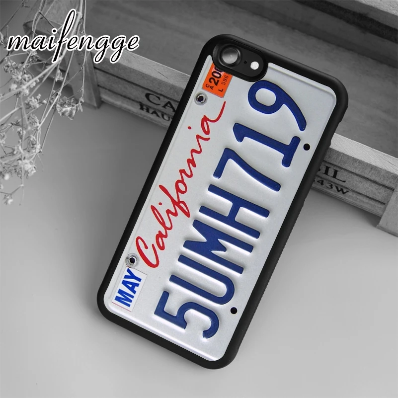 Maifengge номерной знак Калифорния чехол для iPhone 5 6 6s 7 8 plus X XR XS max 11 12 Pro Samsung Galaxy S7edge S8 S9