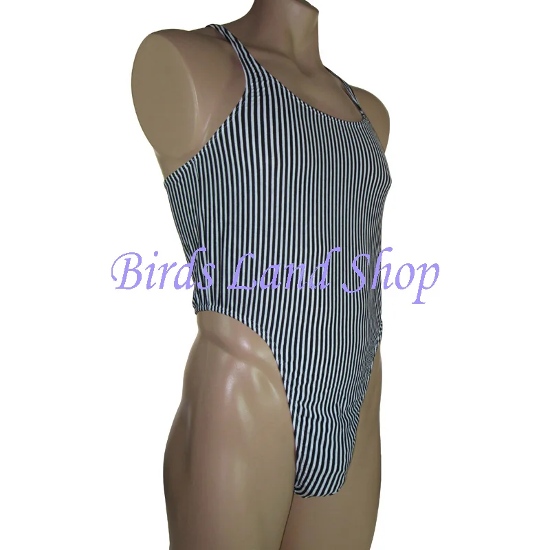 Мужское боди стринги трико хлопок полиэфир высокий вырез сзади G828CW 19 см