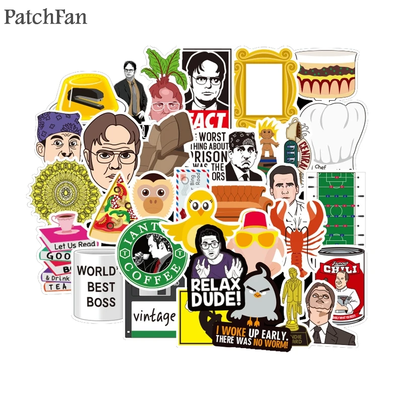Patchfan 50 шт. ПВХ наклейки для офиса Дуайт Шрут для diy украшения дома Скрапбукинг багаж скейтборд ноутбук на стену A1674