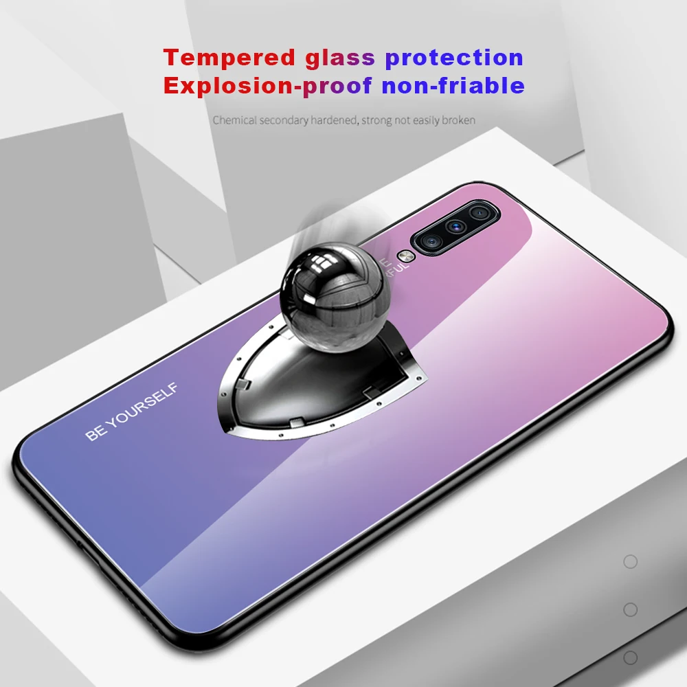 Чехол из закаленного стекла для Samaung Galaxy S10 S9 S8 Plus A30 A50 A60 A70 A40 M20 A20 A10 A6 A8 J4 J6 J8 A9 A7 A750