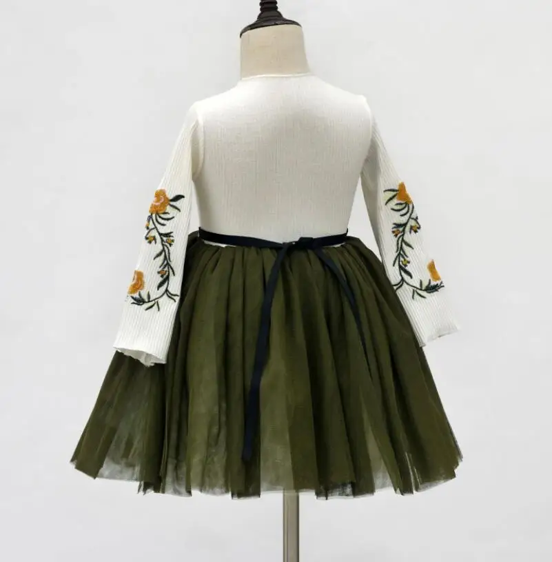 Новинка 2018 платья для маленьких девочек с цветами детская одежда платье