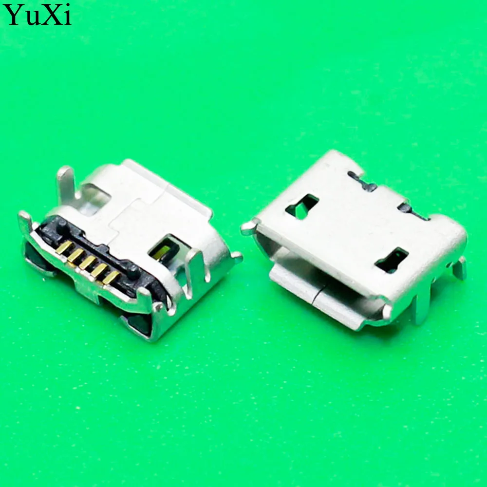 

YuXi Micro 5P Micro USB разъем для телефона GPS, порт для зарядки, порт для передачи данных для телефона, большой Бык Рог ноги DIP 5P SMD V8