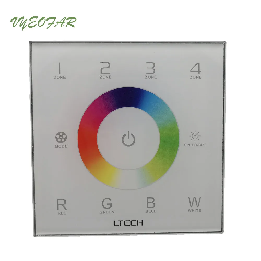 Светодиодный rgb RGBW линейка Управление; 110V 240V 86 мм Тип настенное крепление сенсорной панели 4 зоны 2,4 ГГц РФ и DMX512 светильник RGBW Управление