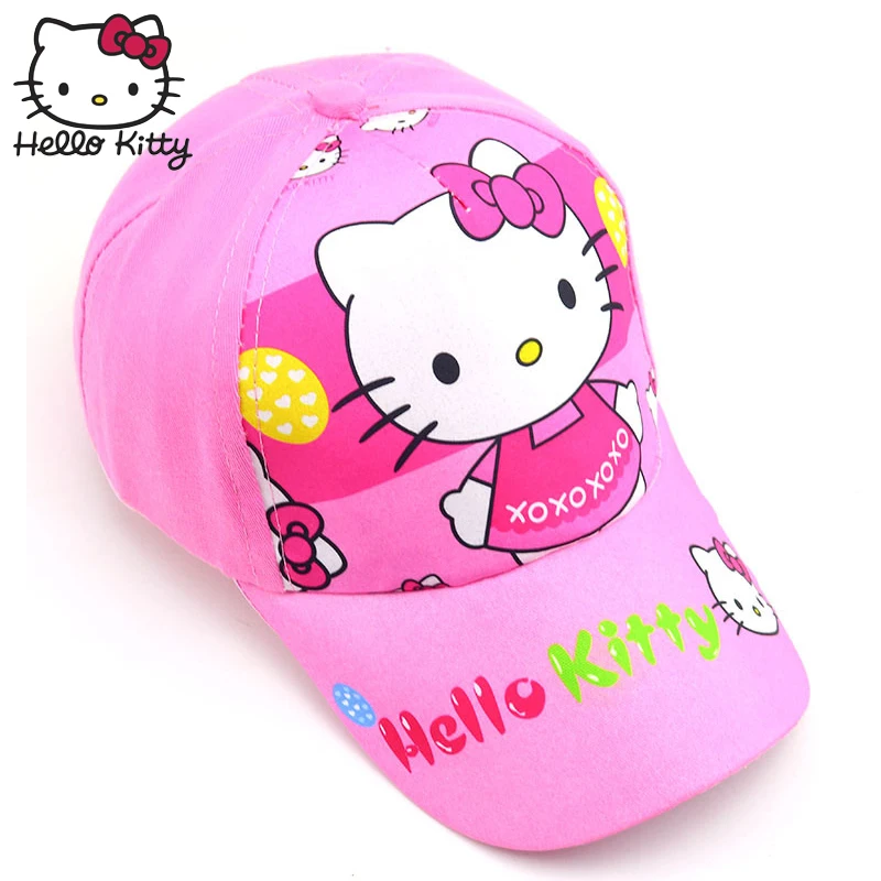 Hello Kitty 2019 Girls Ponytail Baseball Hat Solid Cotton Adjustable Caps outdoor Sun Visor Pink Round | Детская одежда и обувь