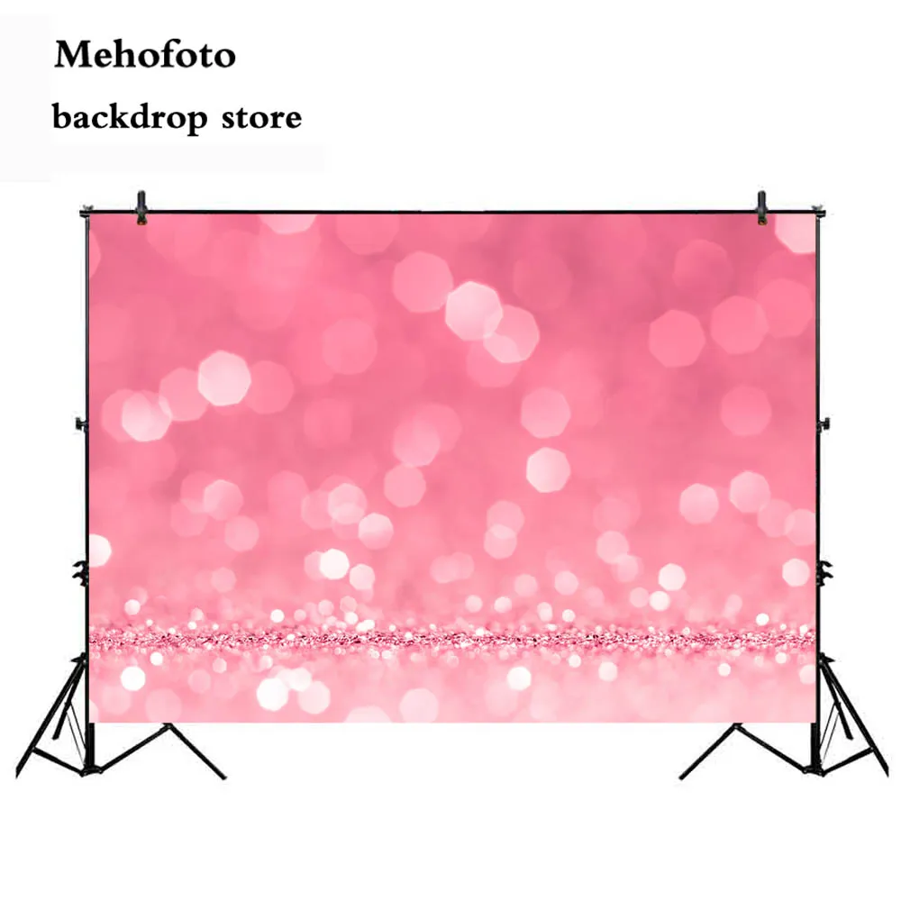 Mehofoto Розовый Блестящий боке фон для фотосъемки Новорожденный ребенок портрет