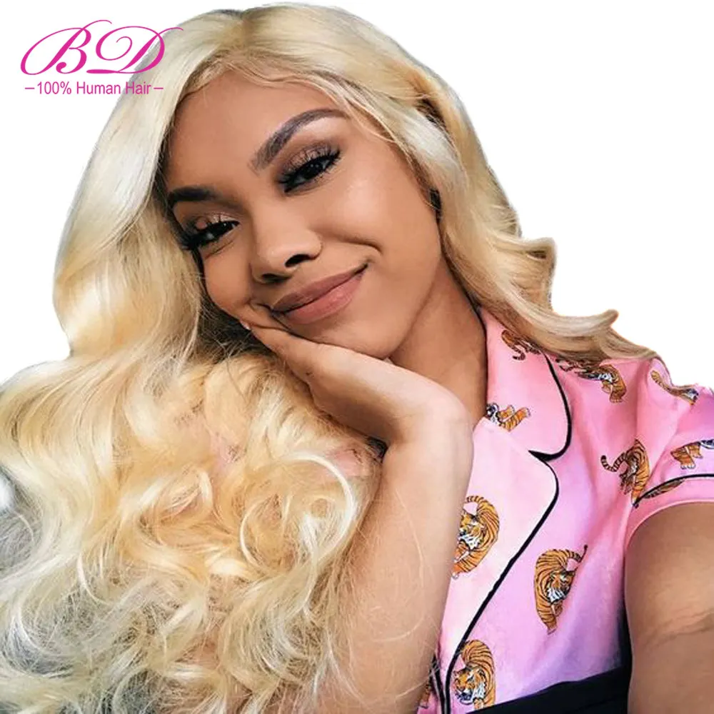 Парики из натуральных человеческих волос блонд 13x6 613 | Шиньоны и парики