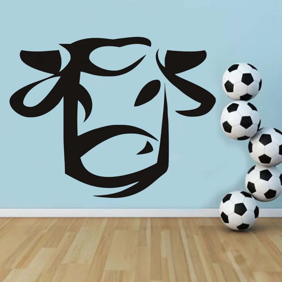 Cute Cartoon Cow Head Wall Sticker For Kids Rooms Bedroom Home Decoration PVC Removable Vinyl Posters Art Decals Decor | Дом и сад