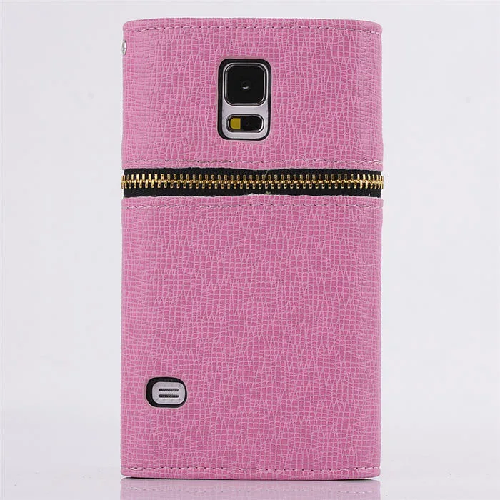Anchor Design Card Holder Wallet Zipper Back Pouch Cover Case for Galaxy S5 G900 |