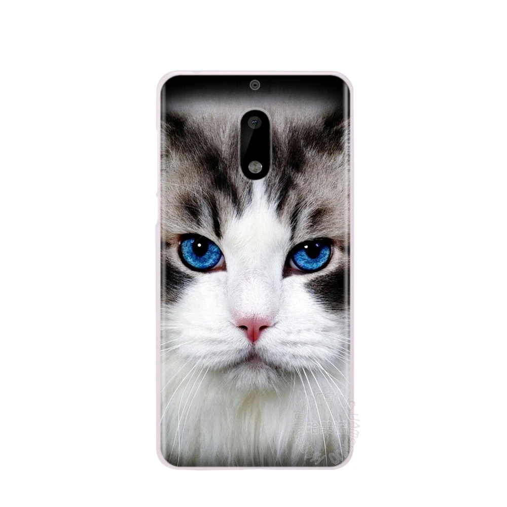 HAMEINUO Кошка Китти зеленые глаза милые животные ПЭТ чехол для телефона Nokia 9 8 7 6 5 3