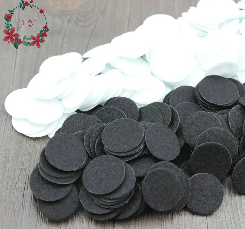 Набор из 1000 шт белый и черный высечки круг из фетра аппликации DIY Cardmaking ремесленный круглый войлочный пакет 20-50 мм размер торговля