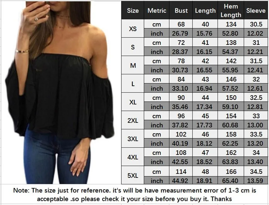 5XL новые женские Топы Мода женская летняя Шифоновая Блузка Сексуальная с открытыми плечами с расклешенными рукавами Повседневная рубашка черный белый плюс размер