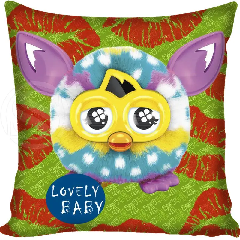 Бургундия Заказной чехол для подушки с рисунком из мультфильма Furby квадратный чехол для подушки на молнии с двух сторон 35x35 см 40x40 см 45x45 см 60x60 см под заказ Ваш образ - Цвет: Бургундия