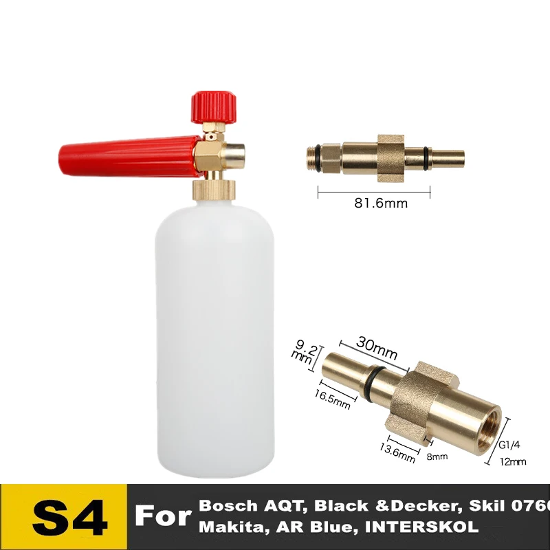 Красный Автомойка пенная насадка пенная пушка Tornado для Karcher пеногенератор для nilfisk мойка высокого давления автомойка - Цвет: Красный