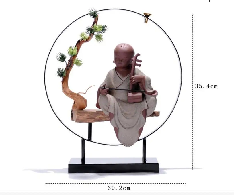 Большой # TOP бизнес-Арт домашний офис &quotCHAN&quot Будда с высоким лбом и песком