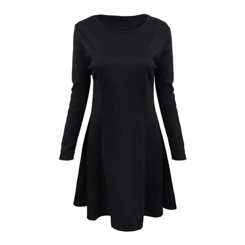 Одноцветное Цвет модные женские туфли Slim Fit Элегантные платья качели одежда с