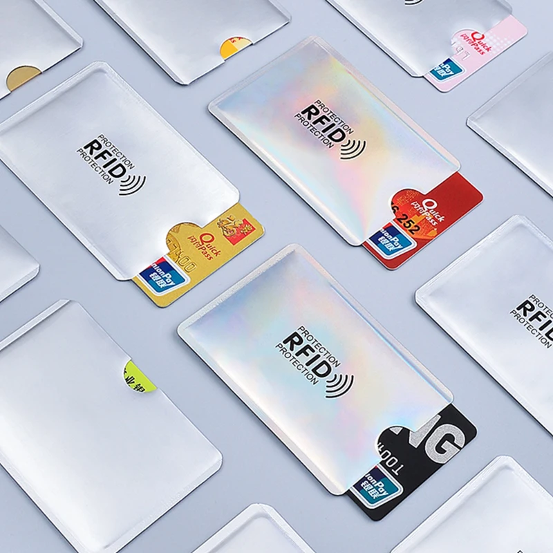 20 шт Анти Rfid Блокировка Анти Rfid держатель для карт NFC Блокировка ридер замок Id банк держатель для карт бизнес Bancaire защита ID Чехол