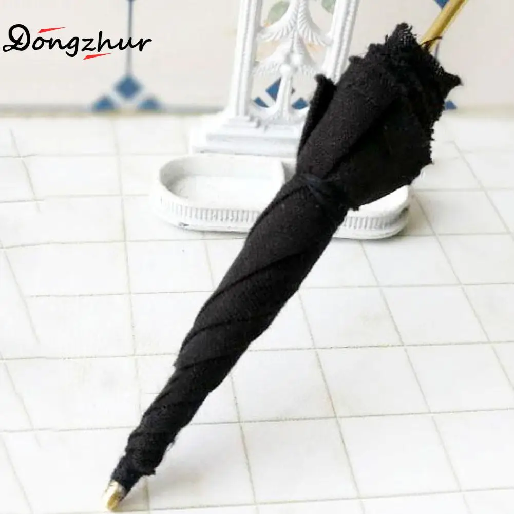 

Dongzhur New Black Umbrella 1:12 Dollhouse Accessories Poppenhuis Miniaturen 1:12 Cute Mini Umbrella For Dollhouse WWP6788