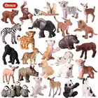Фигурки животных Oenux из натурального зоопарка, мини-фигурки животных, дикая панда, тигры, львы, жираф, ПВХ экшн-фигурки, игрушки для детей