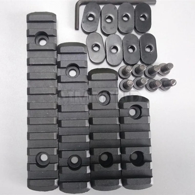 4 шт./компл. Тактические Airsoft полимерная Пикатинни M-LOK mlok для MOE Handguard лазерный прицел mlok Железнодорожный принадлежности для охоты