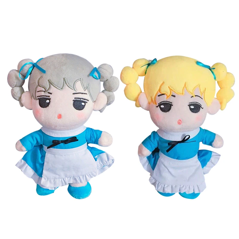 20 см/8 дюймов Корея Kawaii мягкие куклы с одеждой плюшевые куклы игрушки блонд серебряные волосы игрушки мягкие PP Хлопок Мягкие куклы вентиляторы подарки