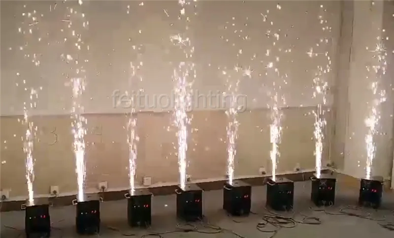 8 Lot 750w Wireless DMX Cold Spark Fireworks Machine 1-5 Meters Jetting Height Safety Pyro Fountain Powercon Spray Flame | Освещение