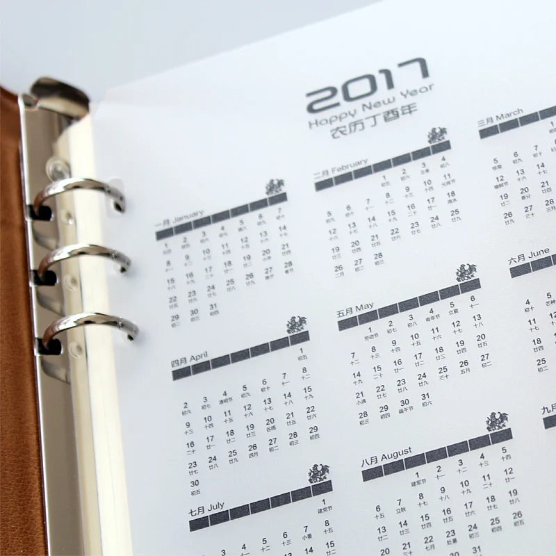 Пластиковая линейка Sandblast сегодняшняя для filofax блокнота с листьями/кольцевая a5