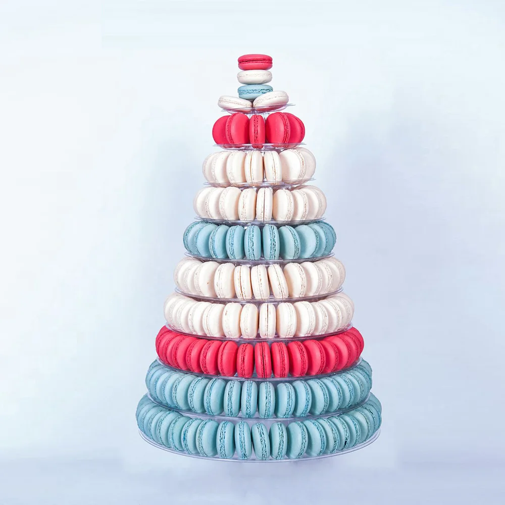 10Layers Macaron Display Stand Plastic Cupcake Dessert Display Trays Party Supplies Cake Decoration Tools