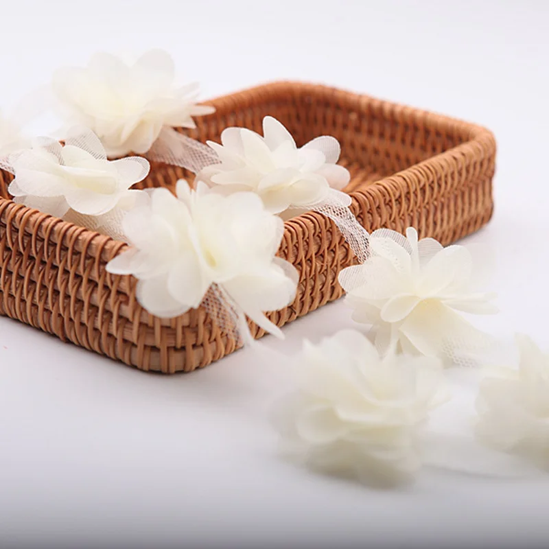 12 шт./лот кружевная ткань 15 видов цветов полиэстер лента аксессуары для одежды