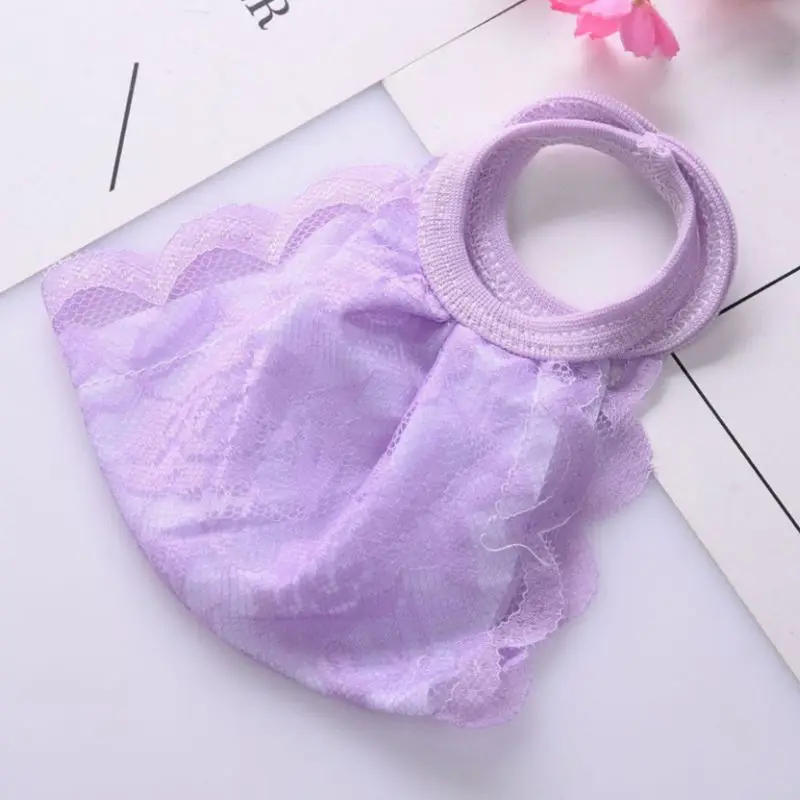 Женская летняя Солнцезащитная двухслойная маска для рта вязаная крючком