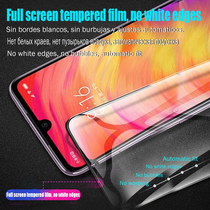5D полное покрытие из закаленного стекла для Xiaomi Redmi Note 7 6 Pro Redmi 4X5 Plus 6 Pro 6A Защитная пленка для экрана для Redmi Note 5 стекло