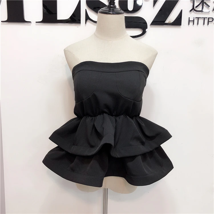 Лето 2019 сексуальные женские топы с открытыми плечами летние майки оборками