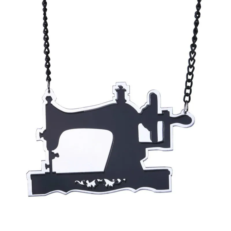 Новая мода винтажная имитация швейная машина Длинная подвеска свитер цепочка